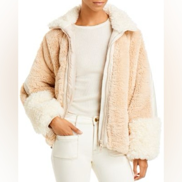 OOF Wear‎ Faux Fur Zip Up Heavy Oversized Jacket Size 38 / XS - Picture 1 of 11